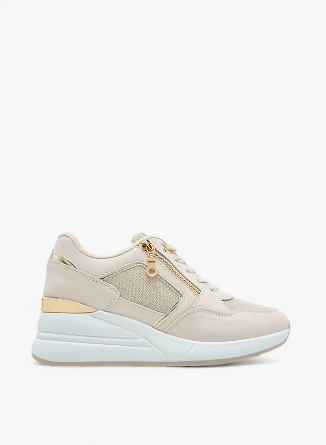 Flora Bella By Shoexpress Panelled Lace-Up Sneakers