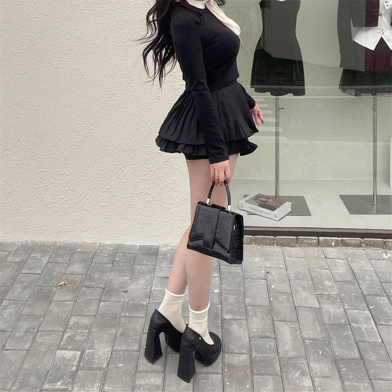 Plus Size Pure Lust Style Petite Cake Skirt For Women 2025 Summer Fat Mm High Waist Tutu Skirt Pleated Short Skirt Pants - Image 3