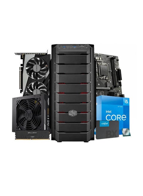 Intel Core i5-12400F Processor With Gigabyte RTX 3050 GAMING OC 8GB GPU + MSI PRO B660M-E DDR4 Motherboard – Ready PC