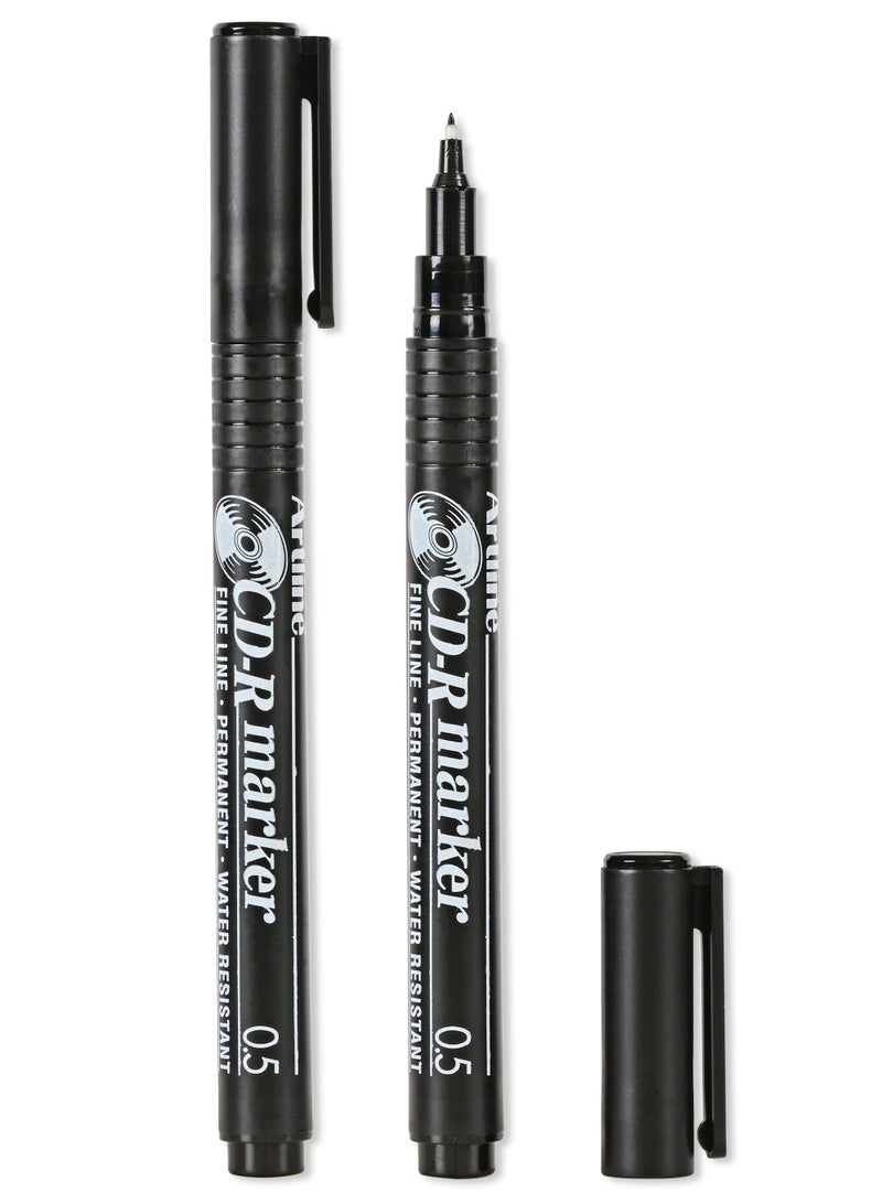 Artline 883 CD-R/DVD Marker in Blister Pack, Fine Line 0.5mm, Color:Black - ARMK883BK-BP - Image 3