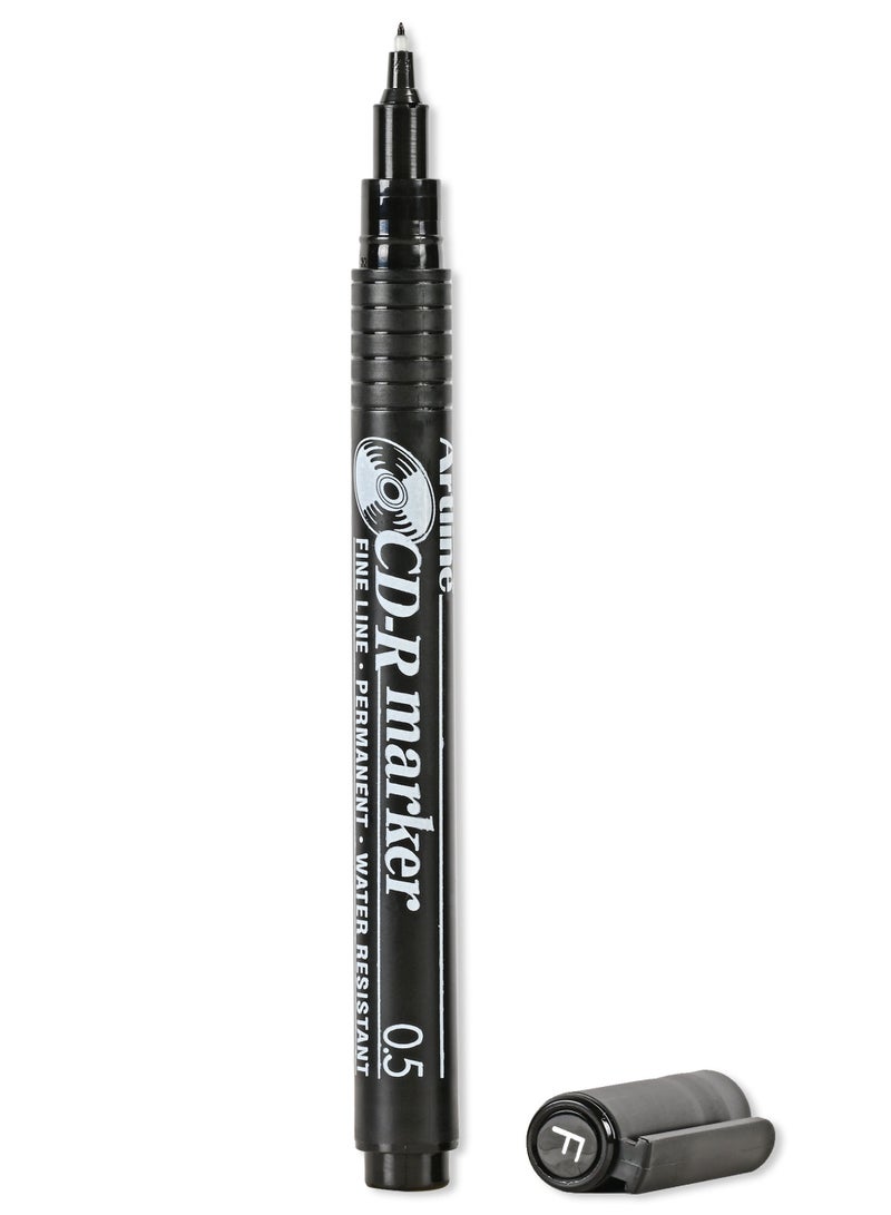 Artline 883 CD-R/DVD Marker in Blister Pack, Fine Line 0.5mm, Color:Black - ARMK883BK-BP - Image 2
