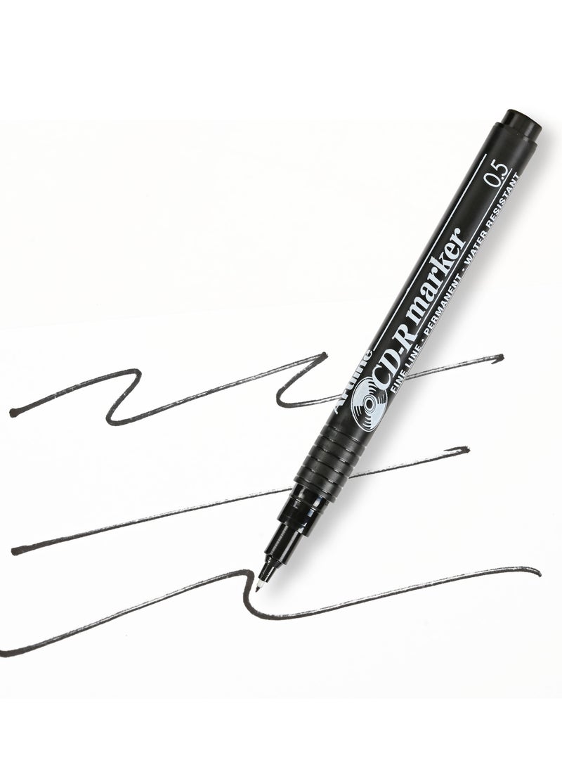Artline 883 CD-R/DVD Marker in Blister Pack, Fine Line 0.5mm, Color:Black - ARMK883BK-BP - Image 1