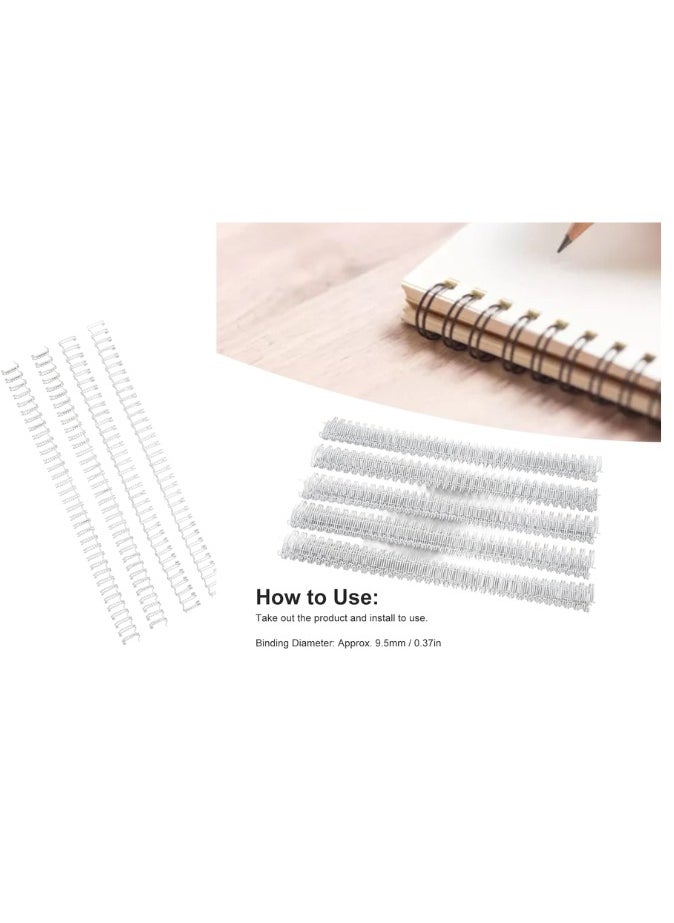 Kalon - 100PCS A4 Binding Wire 7.9MM 34 Double Loop Binding Ring, 7.9 mm Double Loop Wire 3:1 Pitch 5/16 100pcs/box for School Office and Home - Image 1