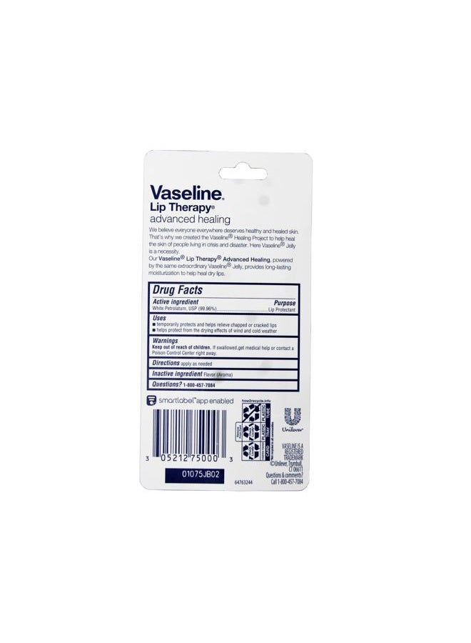 Vaseline Lip Therapy Advanced Formula 0.35 oz (Pack of 4) - Image 3