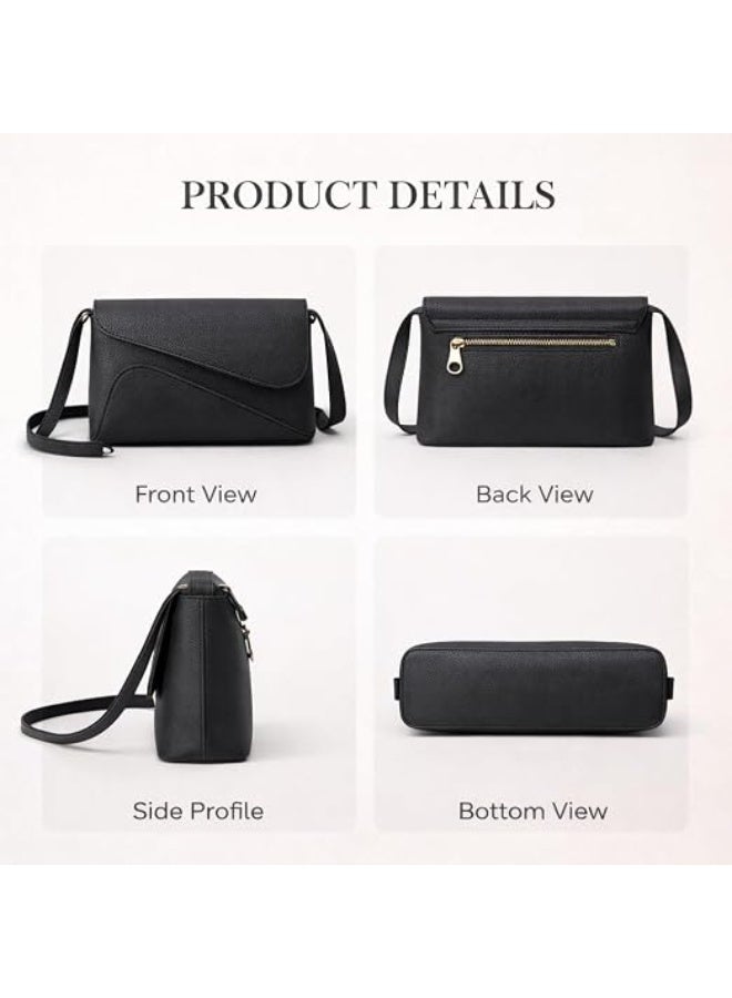 Motevia Women Faux Leather Crossbody Bag for Work Daily Use Women Handbag with Long Straps Lightweight Women Shoulder Bag - Image 5