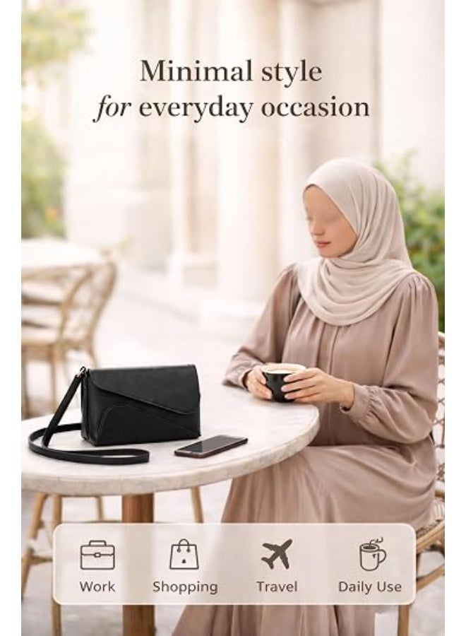 Motevia Women Faux Leather Crossbody Bag for Work Daily Use Women Handbag with Long Straps Lightweight Women Shoulder Bag - Image 3