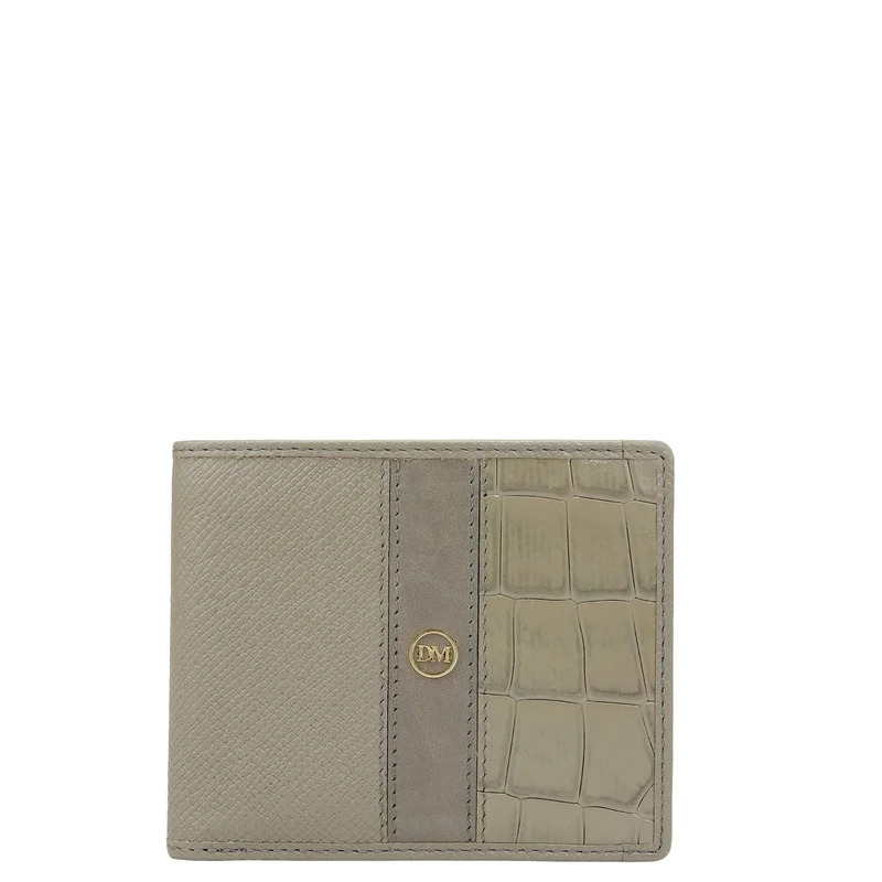 Da Milano Stone Grey Stone Grey Bifold Leather Mens Wallet for Men | Best Price UAE