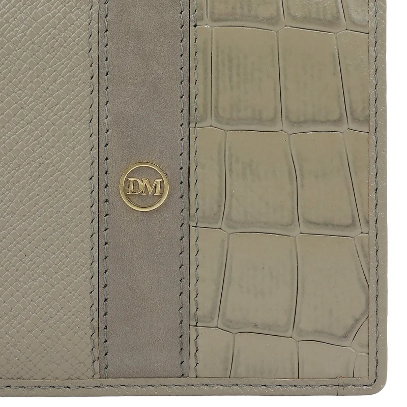 Da Milano Stone Grey Stone Grey Bifold Leather Mens Wallet for Men | Best Price UAE