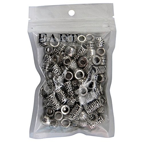 RUBYCA Tibetan Silver Tone Color Spacer Loose Beads and 1pcs European Charm Bracelet Mix 100pcs DIY - Image 5