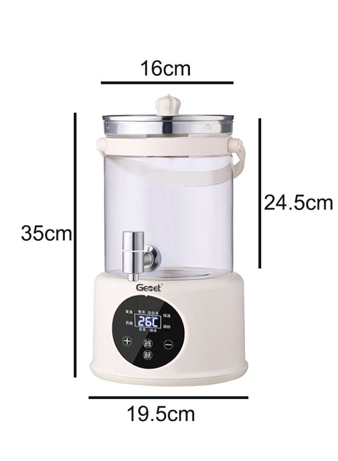 Tap-Controlled 2.8L Glass Teapot - Precise Temp for Formula & Tea (37-95°C), 24H Timer - Image 2