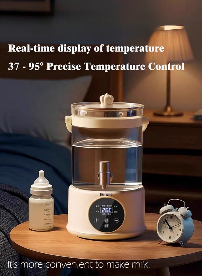 Tap-Controlled 2.8L Glass Teapot - Precise Temp for Formula & Tea (37-95°C), 24H Timer - Image 3