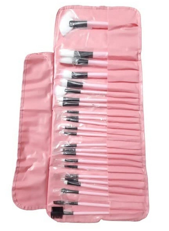 ادفانسد إستور مجموعة فرش المكياج من أدفانسد ستور مع حقيبة سفر - وردي، مجموعة مكونة من 24 قطعة - موك