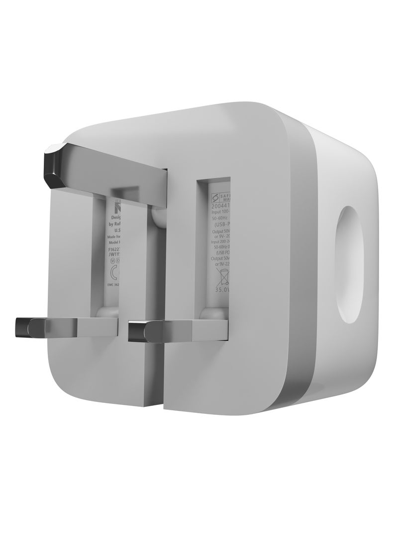 RAFFAE 35W PD Fast Charger with GaN Chip, Double Port USB Type C Foldable Power Adapter For iPhone 15/15 Plus/15 Pro/15 Pro Max, Samsung, OnePlus, Huawei – White - Image 2