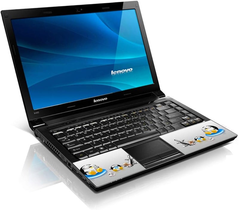 إل أس أس غطاء جلد لابتوب 17-17.3 بوصة مع نقش بطاريق ملونة لـ HP وDell وLenovo وApple وAsus وAcer وCompaq - يناسب 16.5 و17 و17.3 و18.4 و19 بوصة (وسادتان للمعصم مجانًا) - Image 2