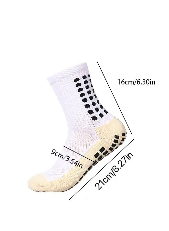 5 Pairs of Grip Socks, Tight Fitting Grip Socks Football Socks Wear-Resistant Football Non-Slip Football Men for Training - Image 3