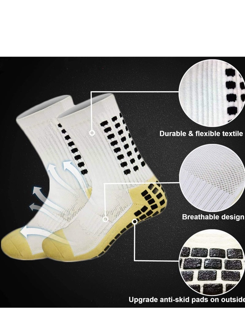 5 Pairs of Grip Socks, Tight Fitting Grip Socks Football Socks Wear-Resistant Football Non-Slip Football Men for Training - Image 5