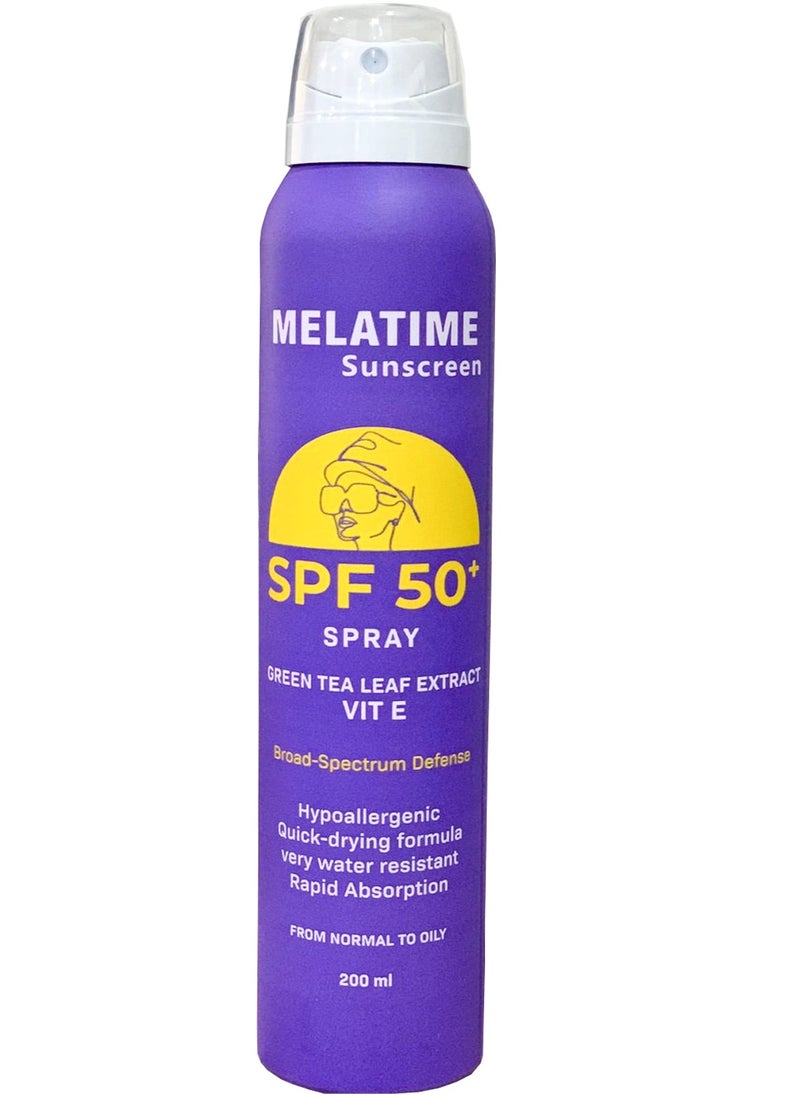 ميلاتايم ميلاتايم بخاخ الواقي من الشمس (SPF 50+) 200 مل 