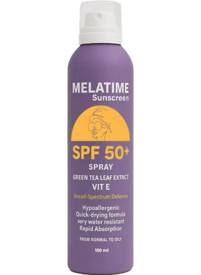 ميلاتايم بخاخ الواقي من الشمس (SPF 50+) 150 مل قد يختلف شكل العبوه - Image 1