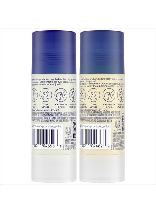 Vaseline Lotion Bundle, Cocoa Shimmer Jelly Stick Highlighter & Luminizer + All Over Body Balm Stick, Vaseline Cocoa Butter, Body Balm Skin Care Set, Petroleum Jelly for Dry Skin (4 Piece Set) - Image 2