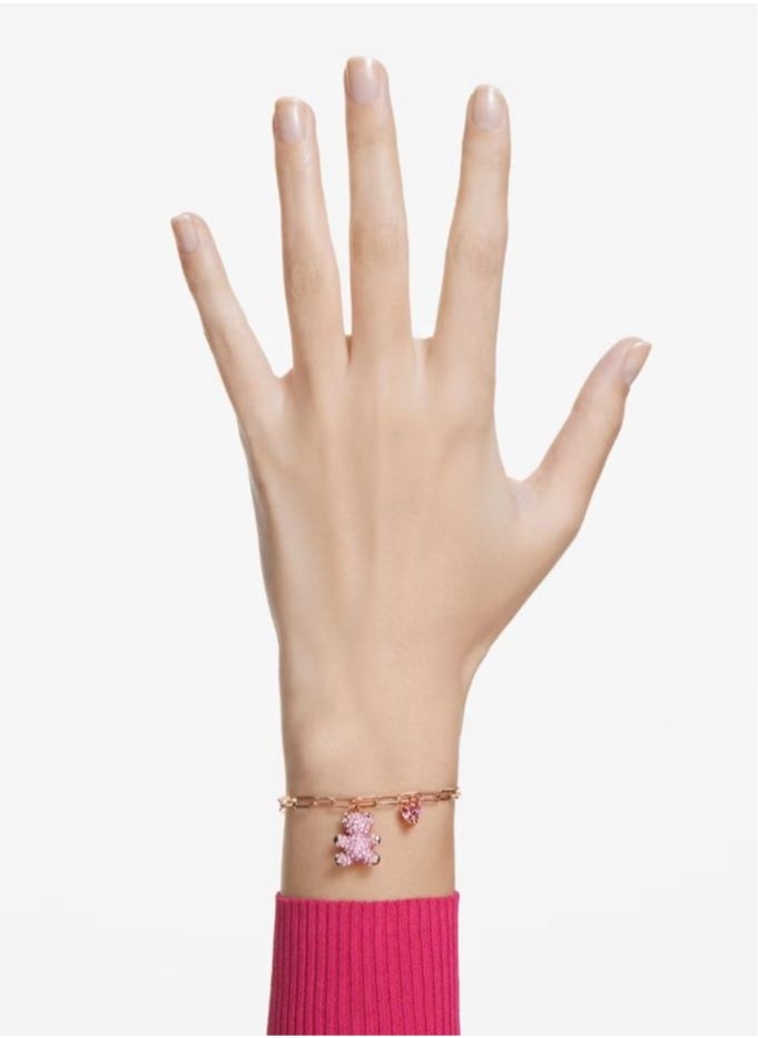 Generic - Teddy Pink Bear Bracelet Rose Gold Tone Plated - Image 1