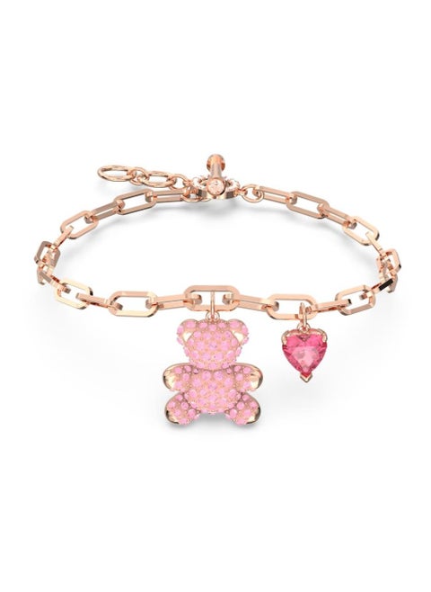 Teddy Pink Bear Bracelet Rose Gold Tone Plated