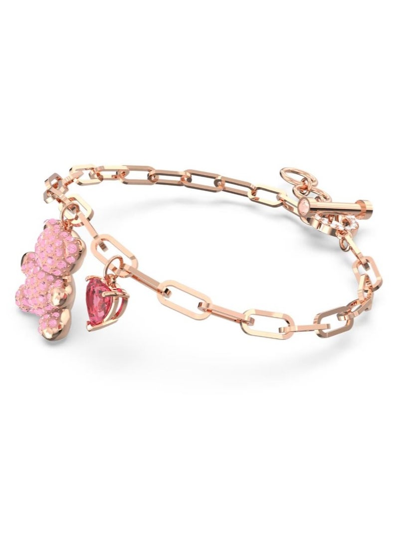 Generic - Teddy Pink Bear Bracelet Rose Gold Tone Plated - Image 1