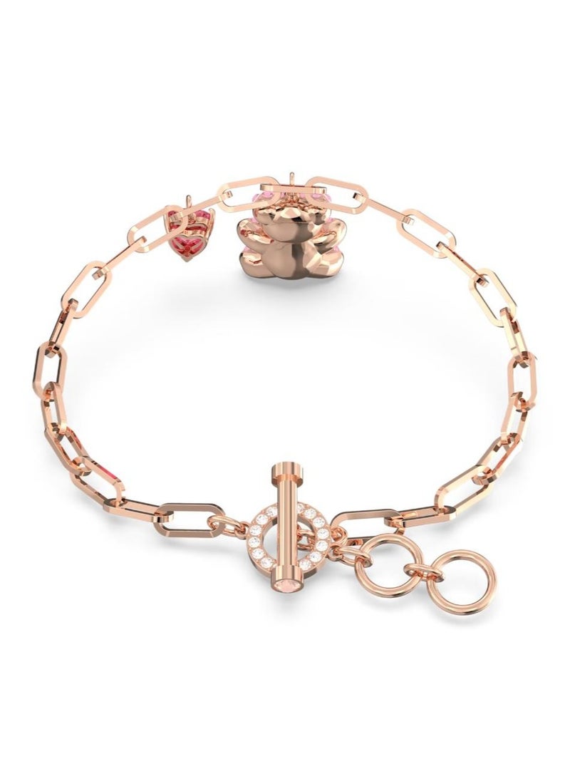 Generic - Teddy Pink Bear Bracelet Rose Gold Tone Plated - Image 1