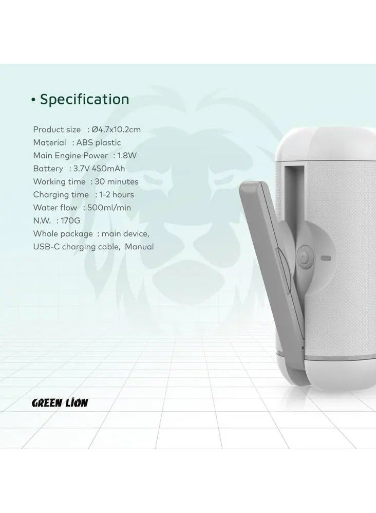 GREEN LION Electric Pocket Bidet / Significant Battery capacity / Considerable Water Flow / Reliable Performance / Ensuring Durability / Compact & Portable / Light Weight - White - Image 4