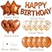 WEIKA 27 Pcs Orange Birthday Decorations 3D Letters Orange Happy Birthday Balloon Banner Pentagram Heart Foil Balloons Confetti Balloons Kit For Boys Girls Party Supplies - Image 4