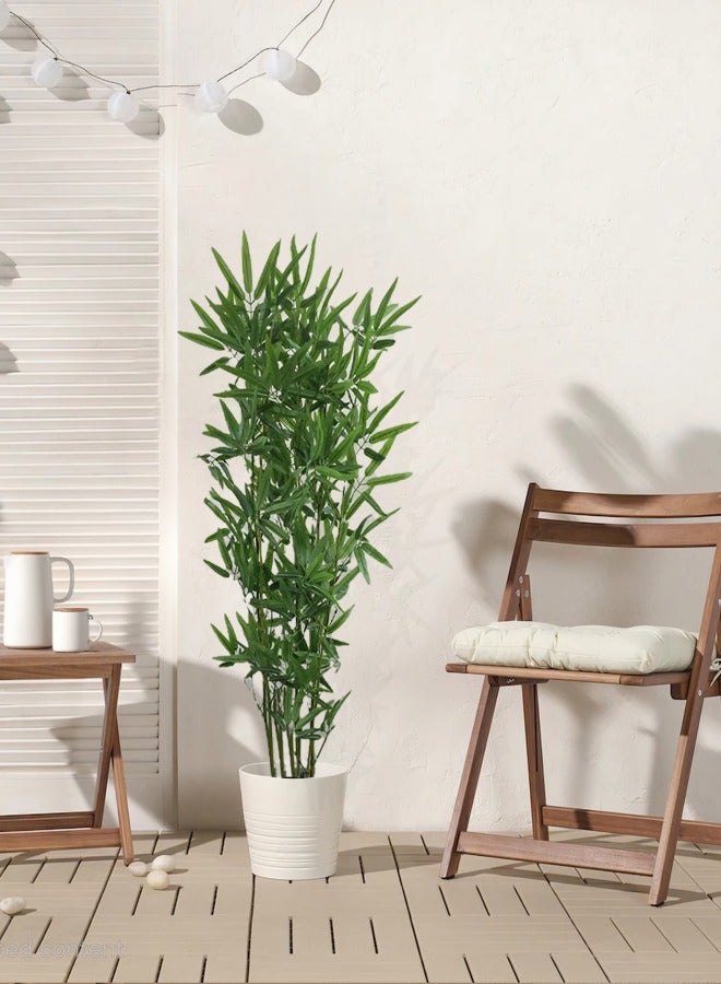 سويس كانتون نبات البامبو الاصطناعي في وعاء - ارتفاع 120 سم مع 6 جذوع قوية، خضرة حيوية عالية الجودة، مثالي لتزيين المنزل والمكتب، خالي من الصيانة، أحضر الطبيعة إلى الداخل - Image 4