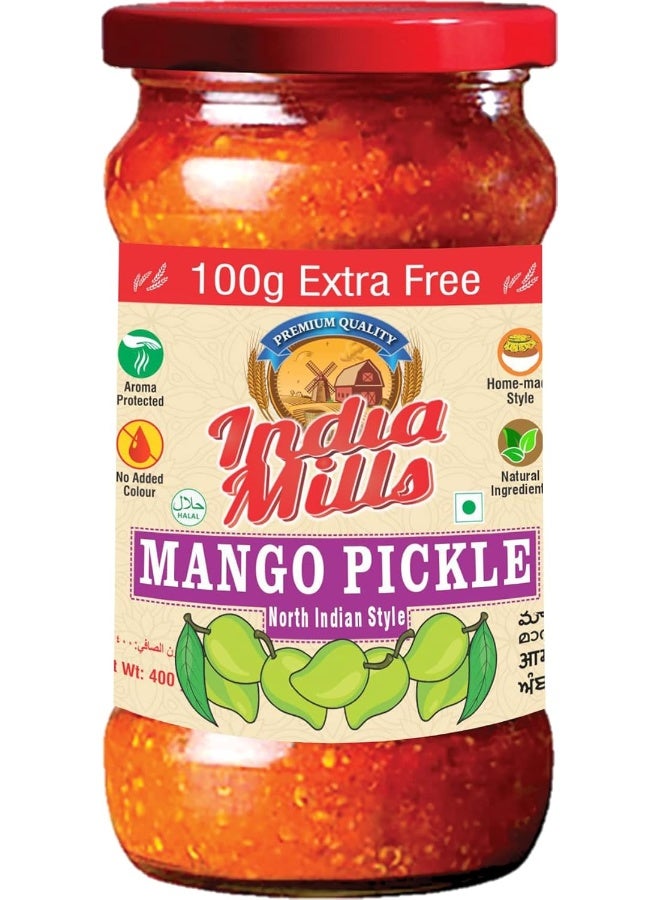 India Mills INDIA MILLS Mango North Indian Style Pickle, 400 Gm - Image 1