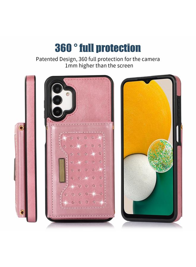 اس-توب جراب لهاتف Samsung Galaxy A13 4G/A13 5G جراب هاتف جلدي ثلاثي الطي بتقنية RFID مع حبل - Image 2