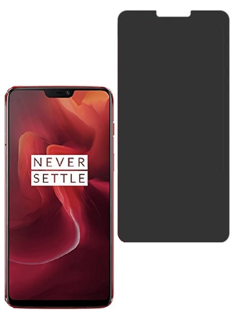 we3 Tempered Glass Screen Protector Anti-Spy Privacy Designed For OnePlus 6 Full Glue Edge to Edge Full Screen Coverage And Bubble Free  - Image 1