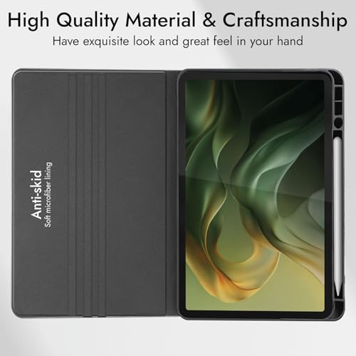 Robustrion Case Cover for Moto Pad 60 Neo Cover 11" with [Pencil Holder], Deer Flip Cover Case for Moto Pad 60 Neo Cover 11" Tablet - Dark Green - Image 4