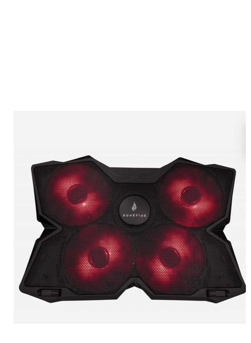SureFire Chill your laptop. Speed up your gameplay SureFire Bora Gaming Laptop Cooling Pad Red - Image 2