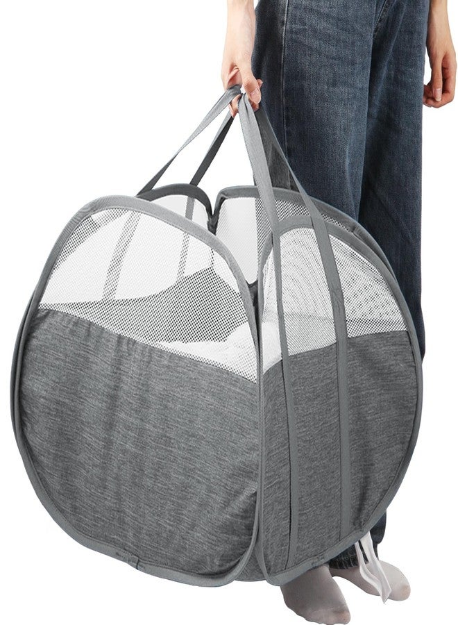 Bemkoo Collapsible Laundry Baskets, 90L Large Foldable Laundry Basket, Tear-proof Pop Up Hampers for Laundry, Dirty Clothes Laundry Hamper for Bedroom, Bathroom, Dorm, Laundry Room, Travel or Camping Grey - Image 1