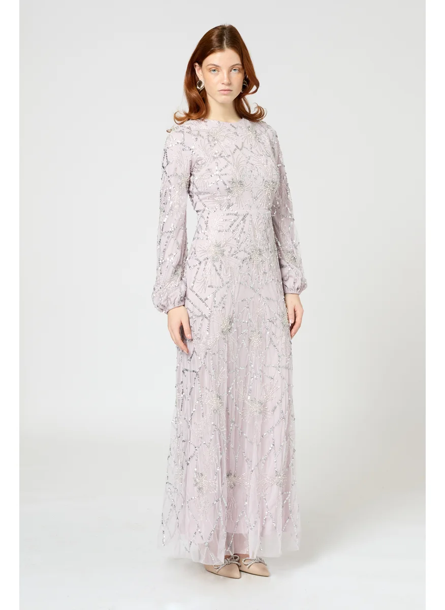 ماري Kay Modest Embellished Sequin Maxi Dress