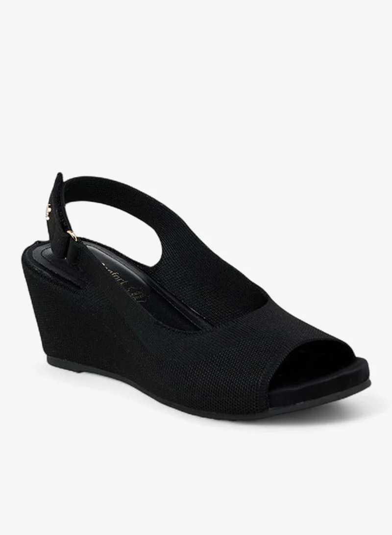 Le Confort Women's Hook and Loop Wedge Heel Sandals