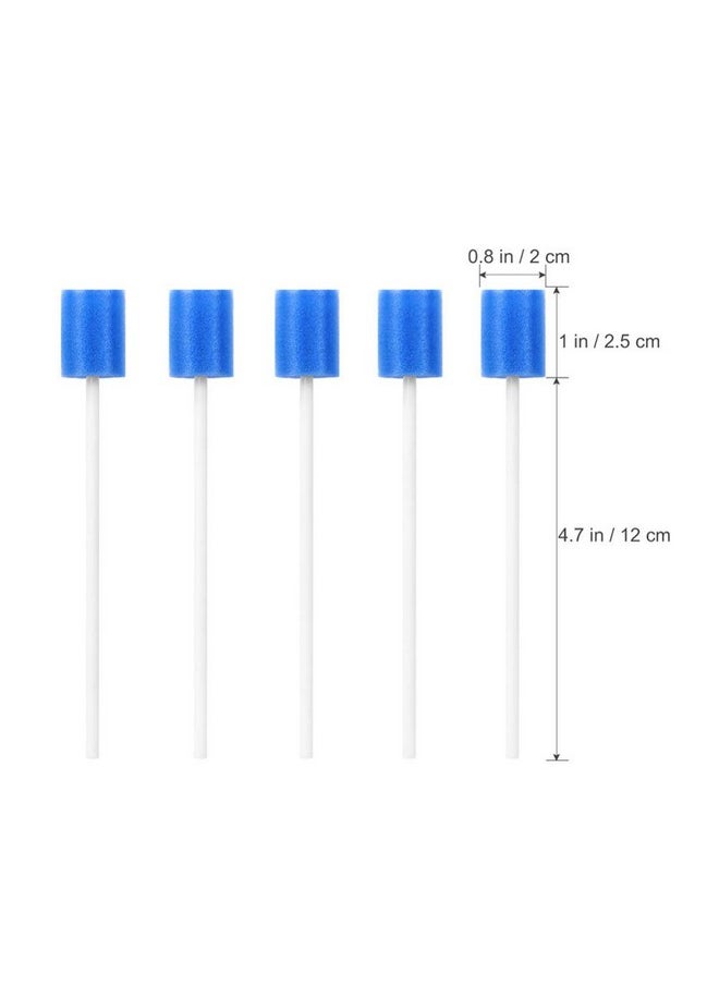 Healifty 30Pcs Mouth Swabs For Elderly Disposable Medical Sponge Stick Mouth Care Cleaning Sponge For Oral Care Blue  - Image 2