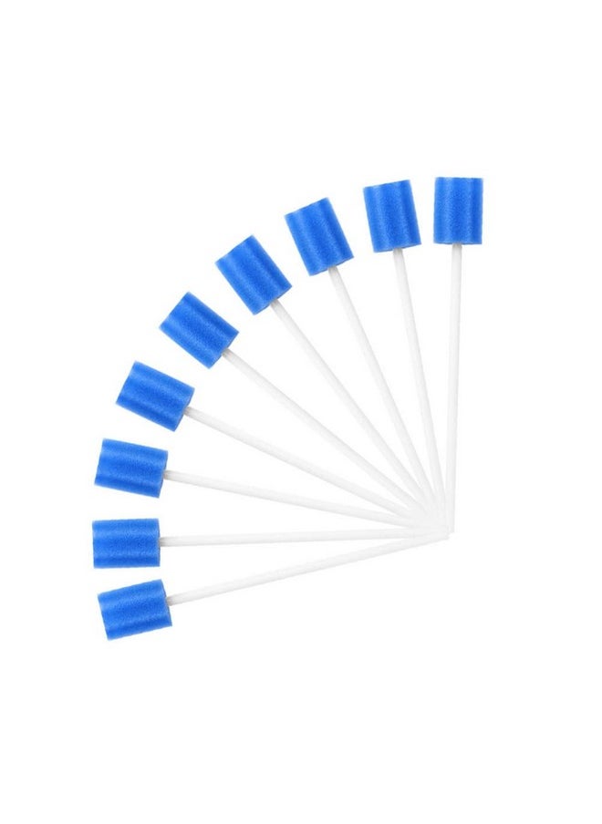Healifty 30Pcs Mouth Swabs For Elderly Disposable Medical Sponge Stick Mouth Care Cleaning Sponge For Oral Care Blue  - Image 1