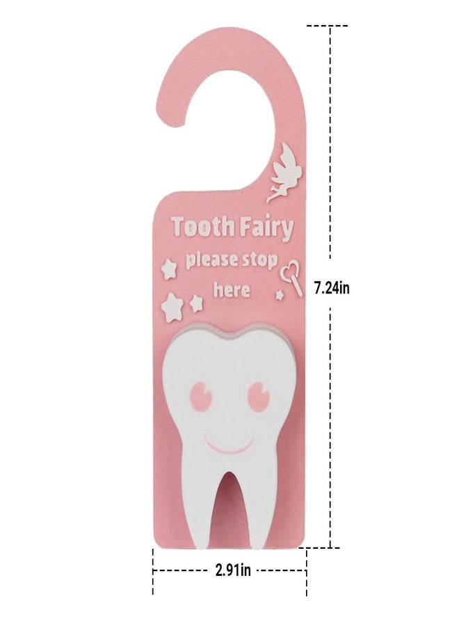 Zoravell Tooth Fairy Tooth Holder Box Tooth Fairy Door Hanger with Money Box Keepsake Tooth Fairy Box Encourage Gifts for Lost Teeth Boy Girl Milk Teeth (Blue) - Image 5