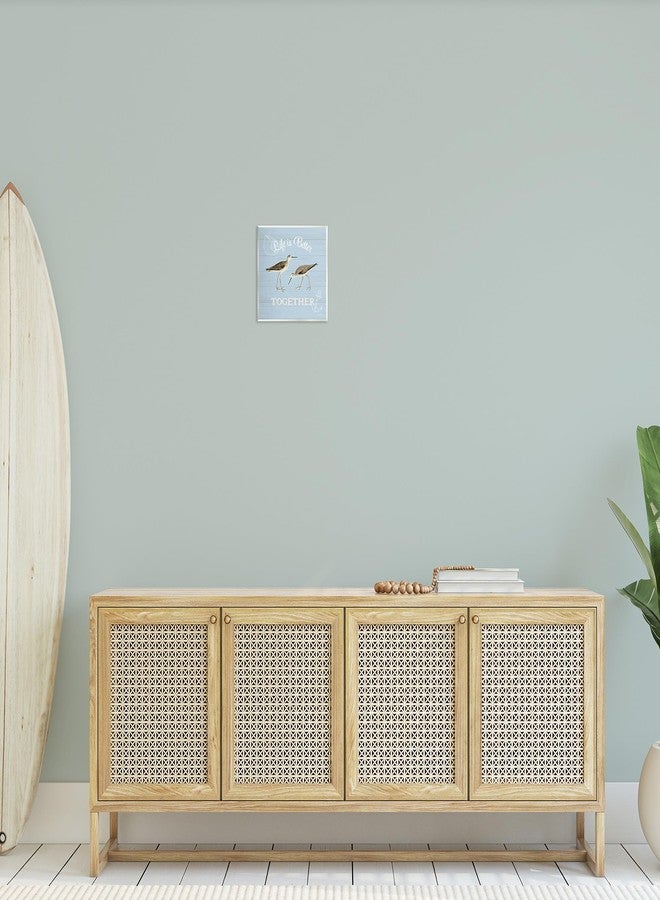 Stupell Industries Better Together Coastal Sandpipers Wood Wall Art, Design by Katie Pertiet - Image 2