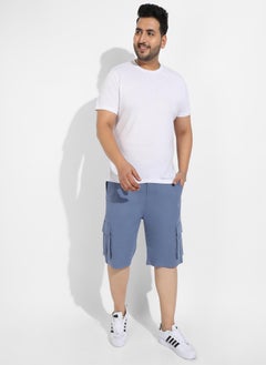 Instafab Plus Instafab Plus Men's Blue Cargo Shorts  - Image 5