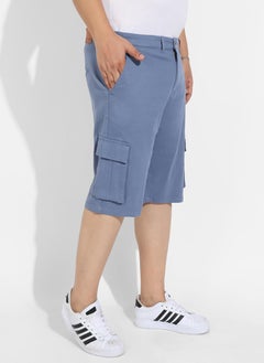 Instafab Plus Instafab Plus Men's Blue Cargo Shorts  - Image 3