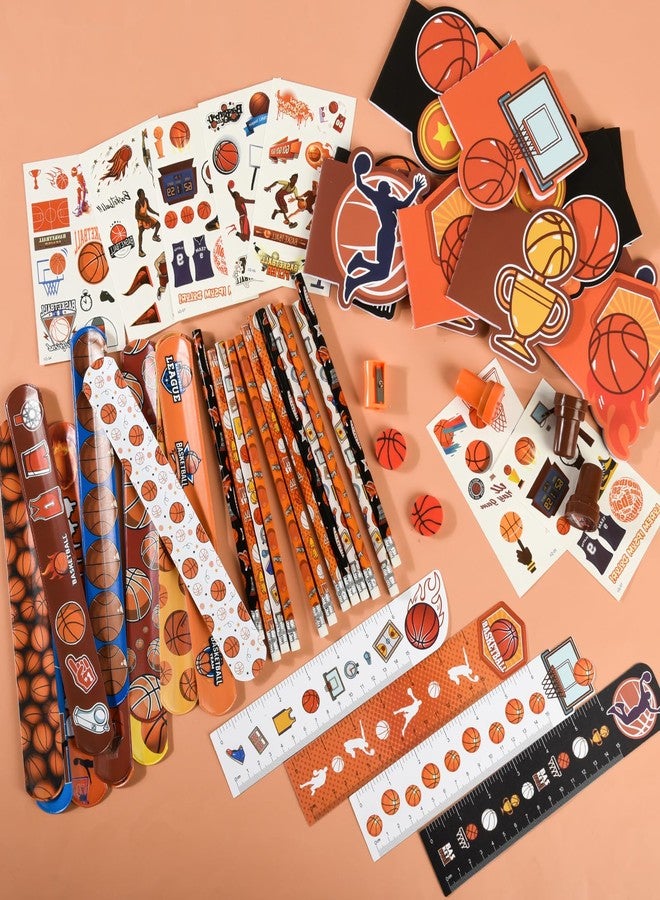 Ulema 216Pcs Basketball Stationery basketball Theme Gifts Birthday Supplies Team Gift Goodie Bags Stuffer Pencils Classroom games Rewards School Office Supplies（ basketball） - Image 4