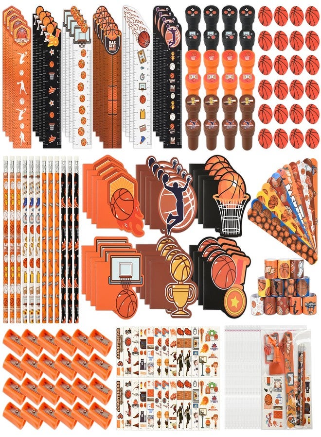 Ulema 216Pcs Basketball Stationery basketball Theme Gifts Birthday Supplies Team Gift Goodie Bags Stuffer Pencils Classroom games Rewards School Office Supplies（ basketball） - Image 1