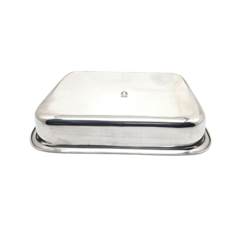 Nyra® Stainless Steel Oval Serving Tray Set of 3 - Multipurpose Trays for Serving Rasgullas, Sweets, Snacks, and Beverages - Ideal for Home, Kitchen, and Parties (Medium) - Image 3