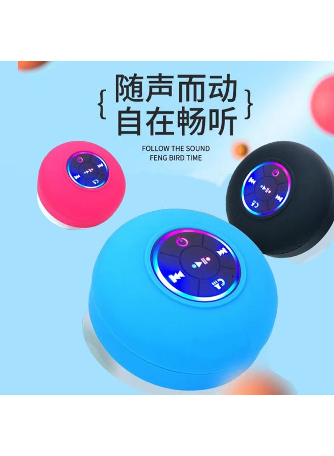 نيوترل مكبر صوت بلوتوث صغير مقاوم للماء مع شفاط كبير، مضخم صوت للاستخدام الخارجي، محمول للمنزل والمكتب، مع إضاءة جوية، مثالي للحمام والصوتيات - Image 2