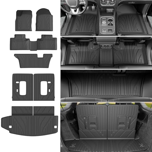 xipoqix 7 Seats Floor Mats Cargo Mat Backrest Mat Compatible with 20162026 Dodge Durango Floor Liner Replacement for 20162026 Dodge Durango Accessories Trunk Mat3rd Backrest Mat7 Seats Floor Mat - Image 1