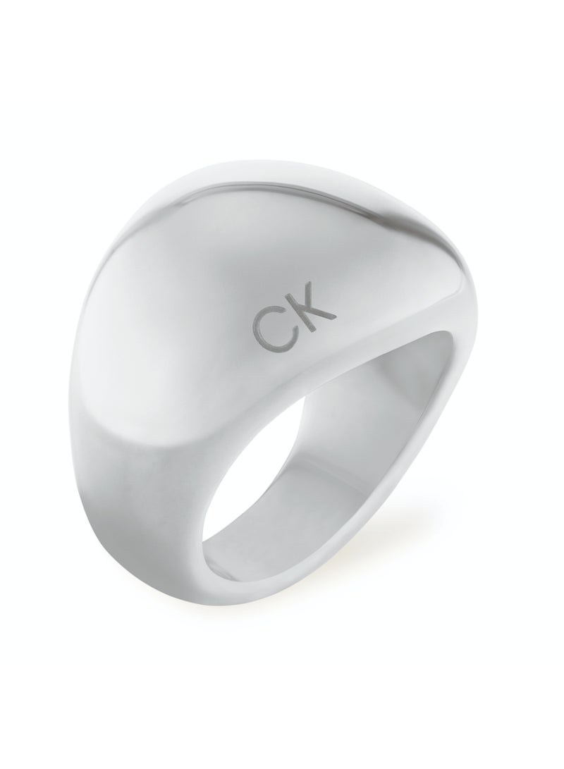 CALVIN KLEIN خاتم نسائي من مجوهرات كالفن كلاين بأشكال عضوية مرحة - 35000443C - Image 1